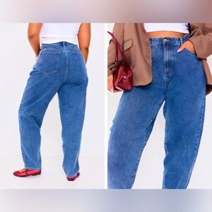 PrettyLittleThing Plus Vintage Wash Mom Jeans